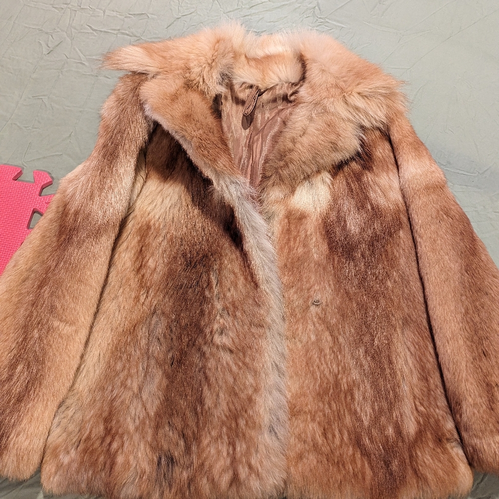 Genuine fox fur coat